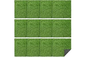 12Pcs Artificial Grass Mat, 12" x 12" Square Realistic Grass Rug, Synthetic Grass Carpet for Dogs Potty Training Indoor Outdo