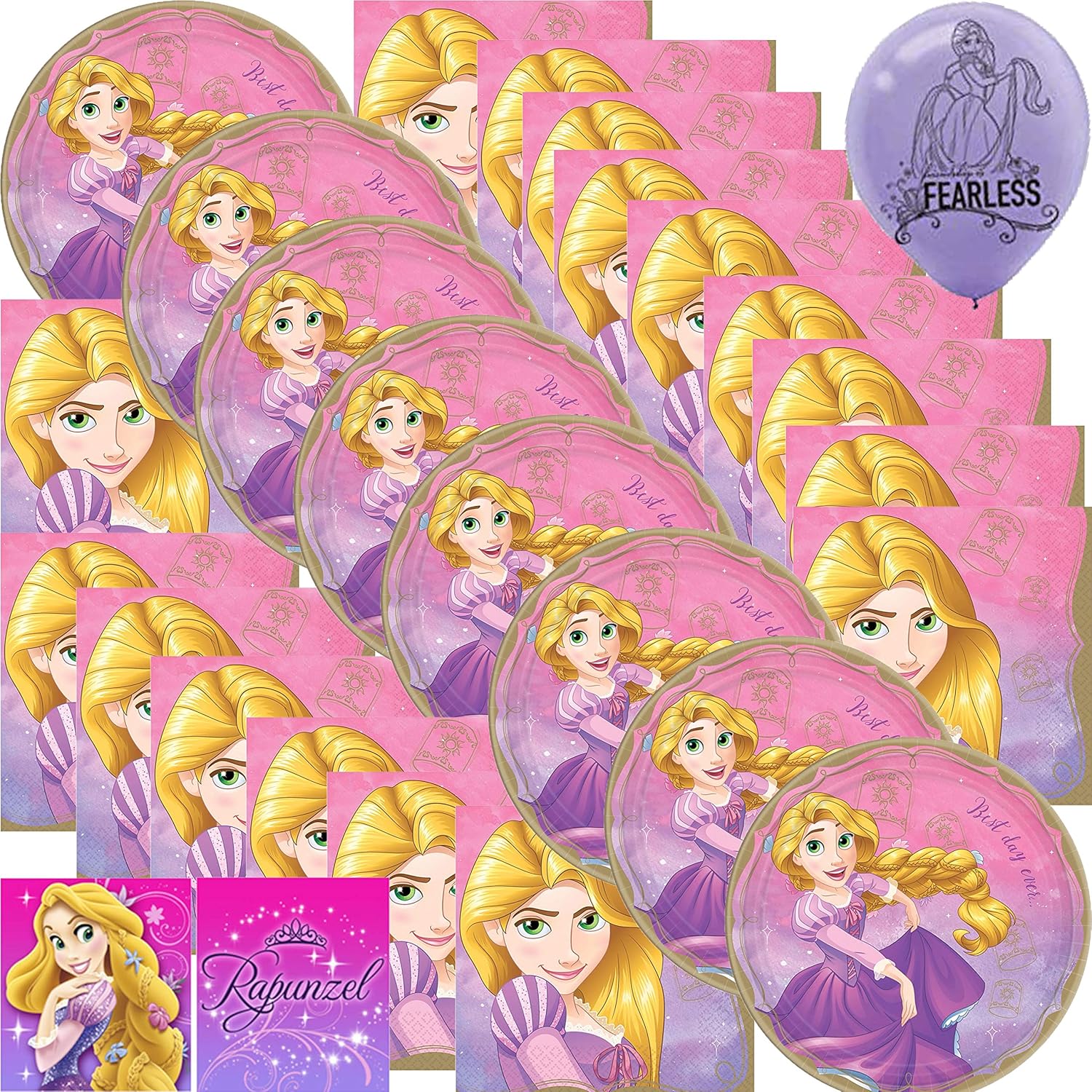 Tangled Rapunzel Party Supplies Lunch Plates And Dinner Napkins