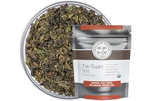 Golden Moon Tea Organic Tie Guan Yin Green Oolong Tea - Wulong Variety - Loose Leaf, Non-GMO - 1 Pound (192 Servings)