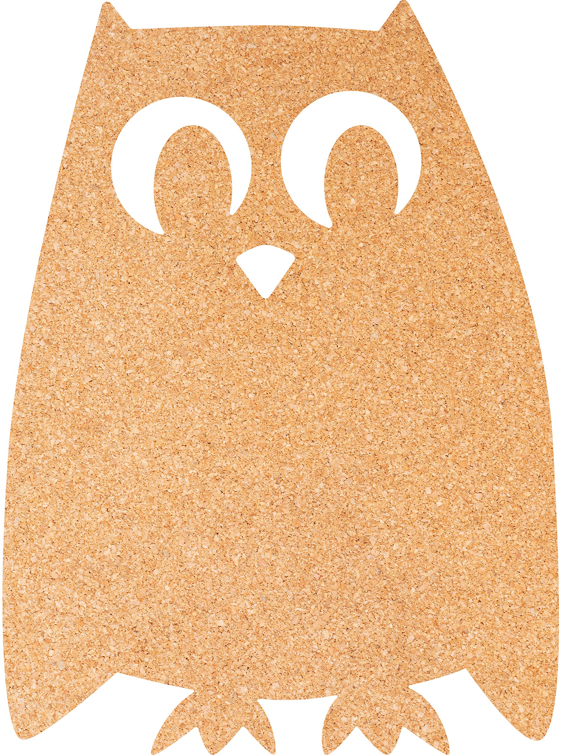 Securit Silhouette Owl Cork Board with 6 Pins, Wall Mountable, 30x45cm (CB-OWL)