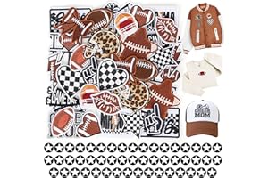 Iron On Embroidered Football Patches for Hats: Meneng 84PCS Football Helmet Sports Patch for Jackets Hoodies Backpacks - Star Stickers Sew On Applique for Football Enthusiasts Team Fans DIY Cratfs