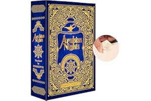 ULIXU Arabic Night Real Pages Diversion Book Safe with Combination Lock, Money Hidden Safe,Metal Lock Box,Portable Metal Safe Box