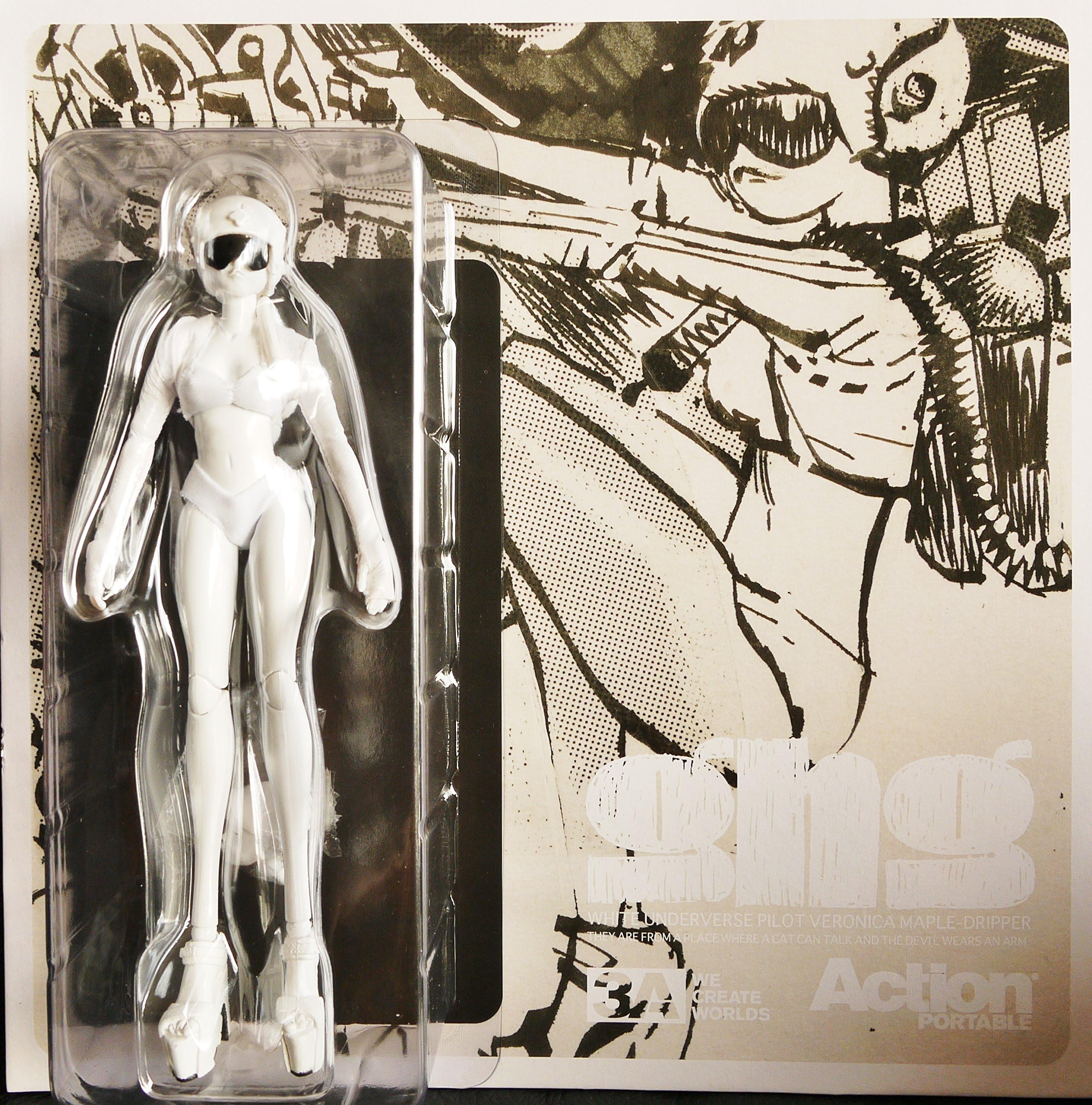 Hong Kong Toy Designer 3A 3AA THREEA Ashley Wood 1/12 GHG Snowpea WHITE UNDERVERSE Sitrom Pilot Rare Action Figure