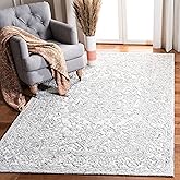 SAFAVIEH Trace Collection Accent Rug - 3' x 5', Ivory & Charcoal, Handmade Wool, Ideal for High Traffic Areas in Entryway, Li