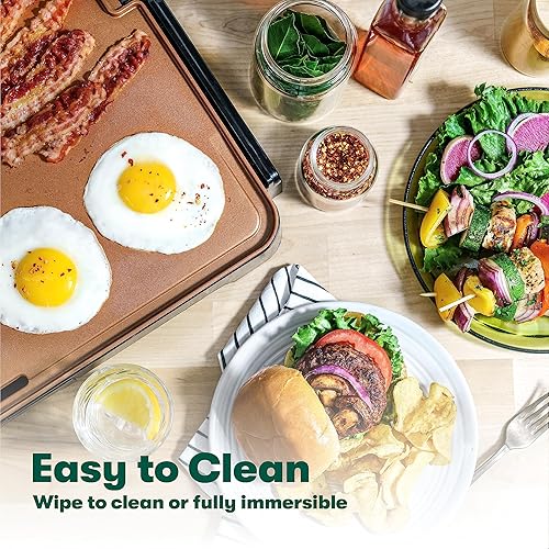 BELLA XL Electric Ceramic Titanium Griddle, Make 15 Eggs At Once