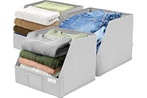 VIVIDECOR Trapezoid Closet Bins for Shelves – 12x12x10 Fabric Storage Baskets, Closet Organizers Bins, Open Front Fabric Bask