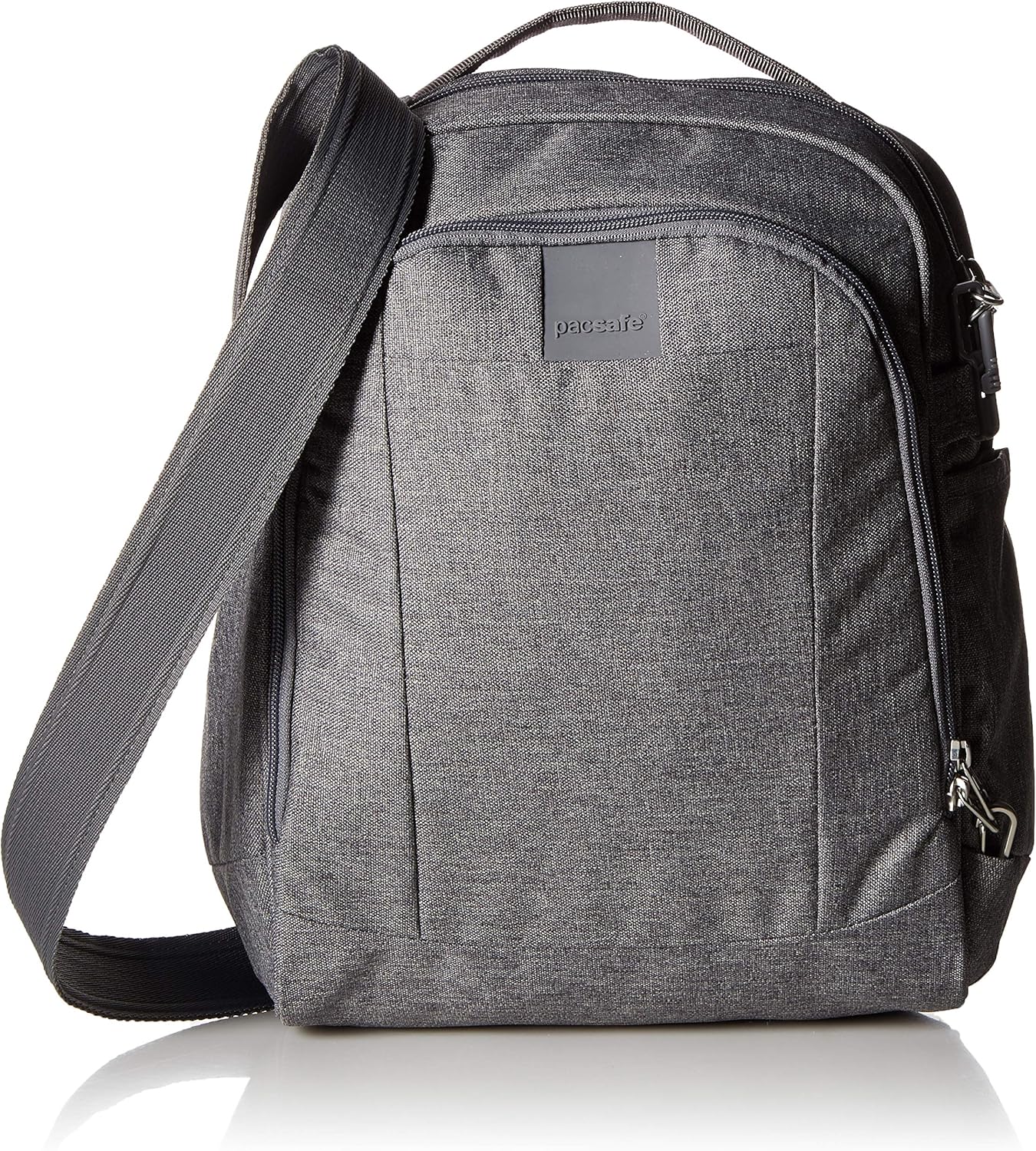 PacSafe Metrosafe LS250 12 Liter Anti Theft Shoulder Bag-Fits 11 inch Laptop, Dark Tweed Grey