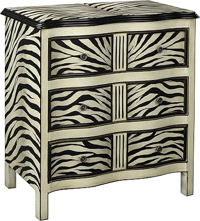 Amazon Com 3 Drawer Zebra Accent Chest Stein World 26161