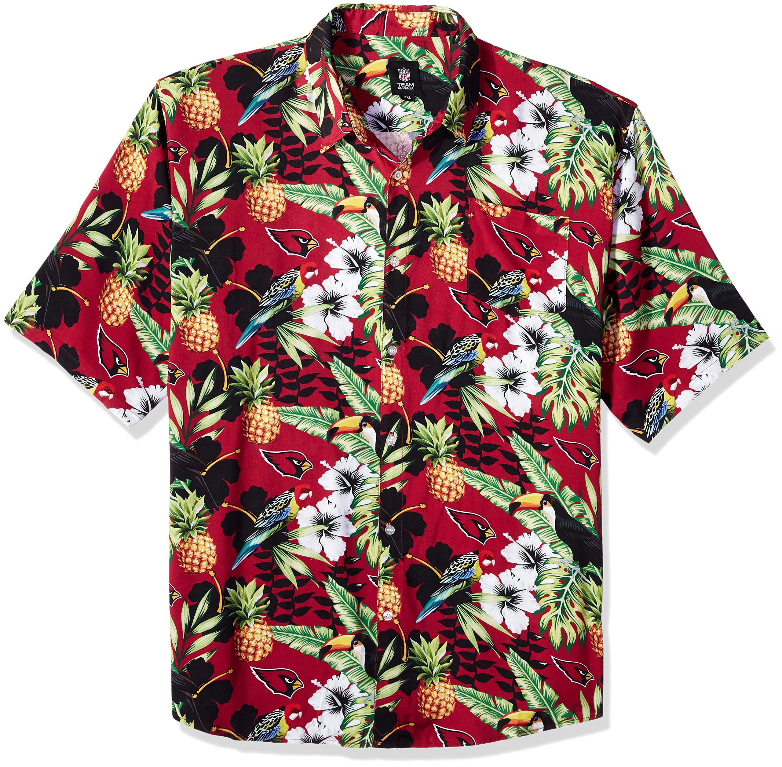 FOCO Arizona Cardinals NFL Mens Floral Button Up Shirt - L Image