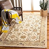 SAFAVIEH Anatolia Collection Accent Rug - 4' x 6', Ivory & Gold, Handmade Traditional Oriental Wool, Ideal for High Traffic A