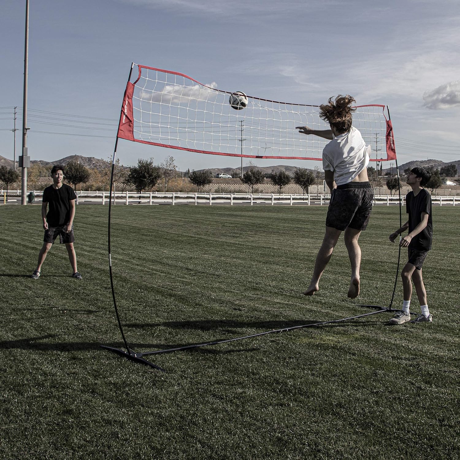 PowerNet Freestanding Volleyball Warm Up Net | Portable Design for Indoor Or Outdoor Use | Foldable One Piece Quick Setup Frame | Great for Hitting Serving Drills Small Scrimmage Or 1 On 1 Game : Sports & Outdoors