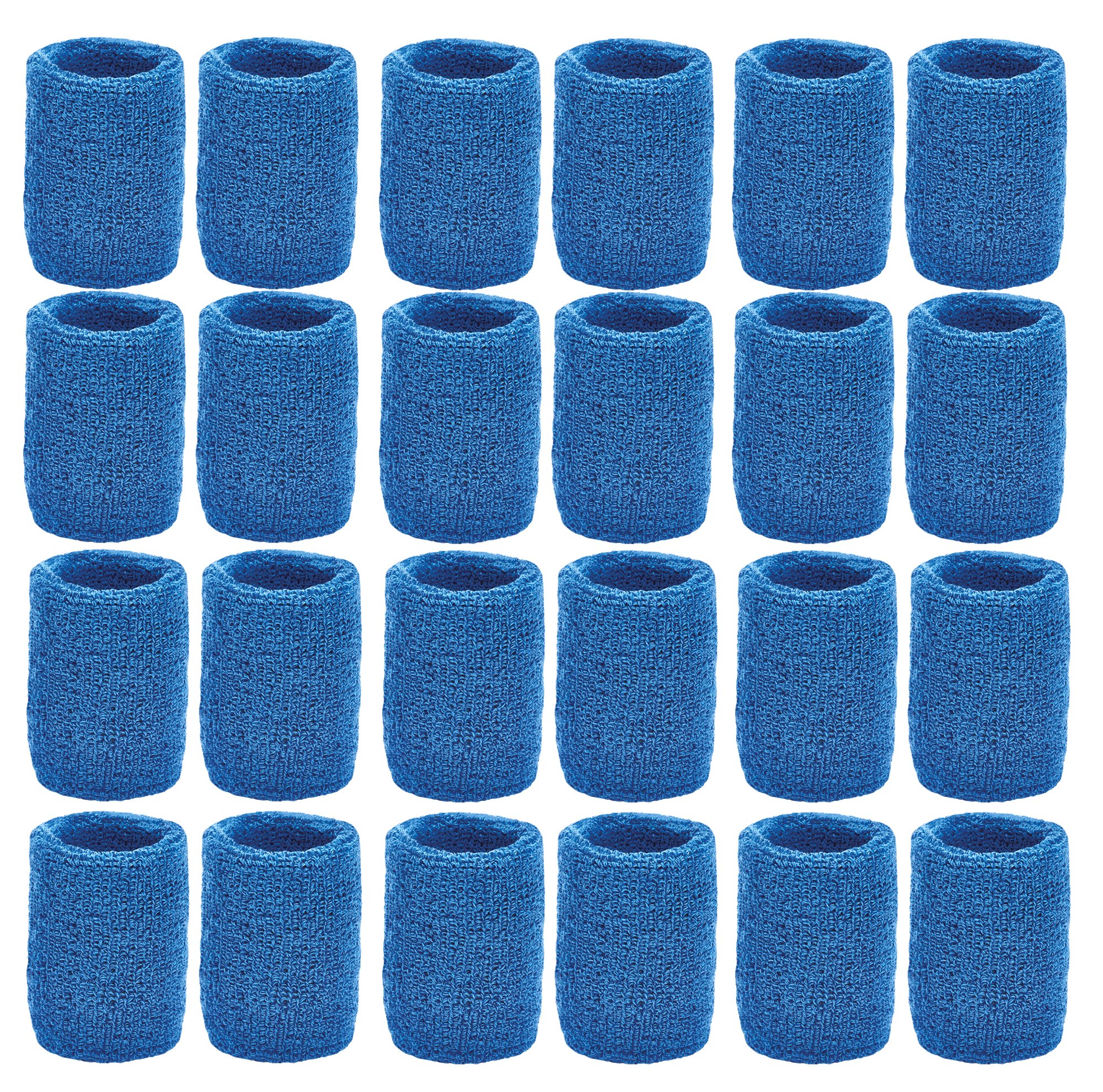 Unique Sports Athletic Performance Team - Paquete de 24 pulseras (12 pares), color azul