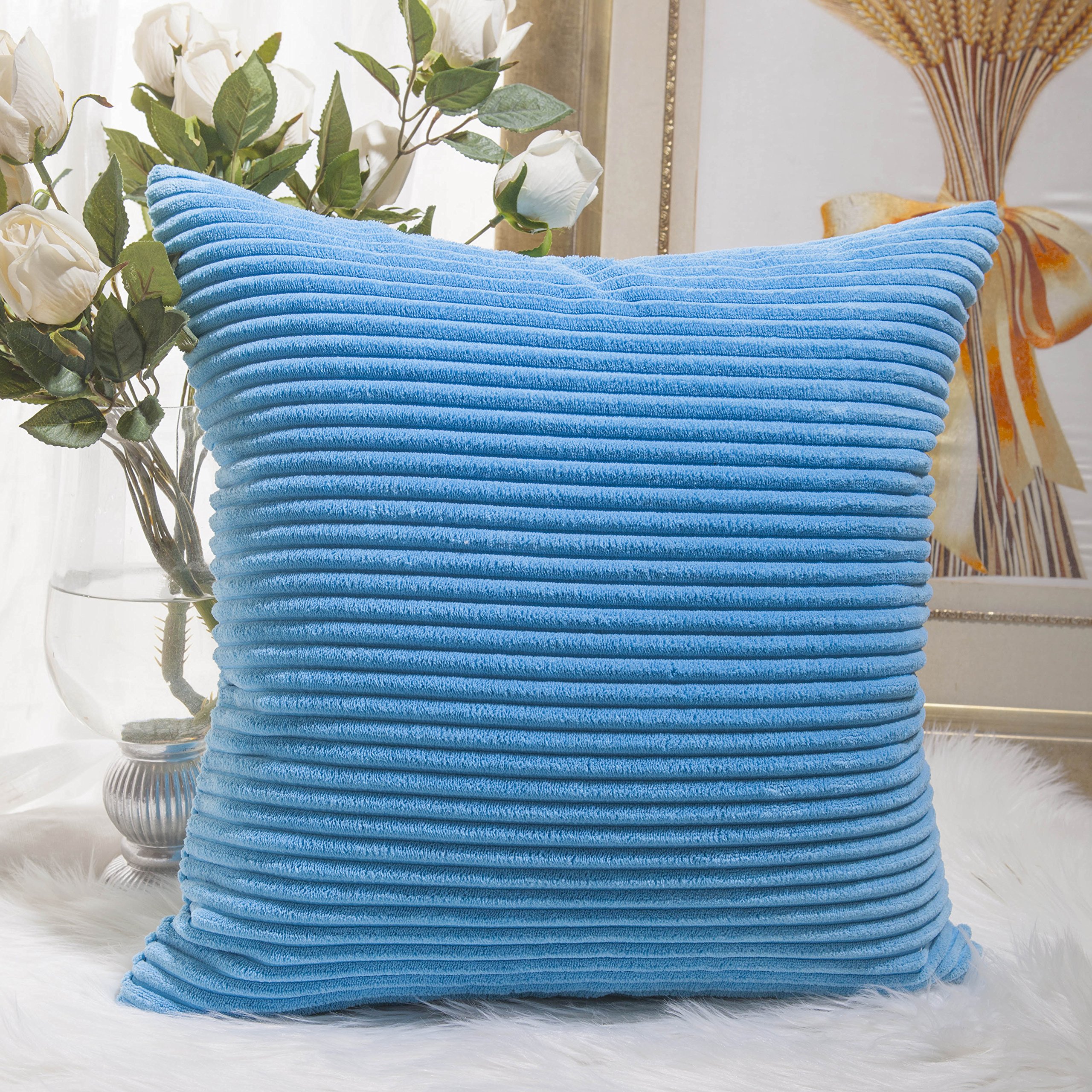 large teal couch pillows