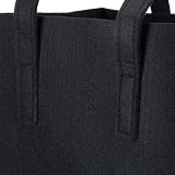 Relaxdays Black Felt Firewood Basket Holder 34.5x43x36.5cm Foldable Tote view 8
