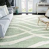 SAFAVIEH Area Rug 8x10 - Adirondack Collection - Large - Sage & Cream, Modern Wave Design, Non-Shedding & Easy to Clean, Ideal for Living Room, Bedroom, Dining Space (ADR125X)