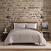 Eddie Bauer - King Bedding Comforter Sets, Naturally Soft & Smooth Cotton Bedding w/Matching Pillowcases, Reversible 3 Piece Bed Sets (Harrison Brown)