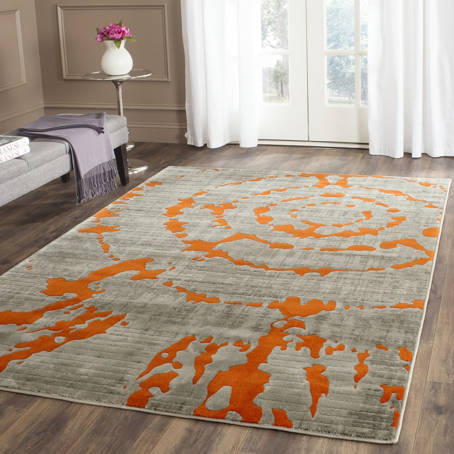 Best orange 5 x 8 living room rugs