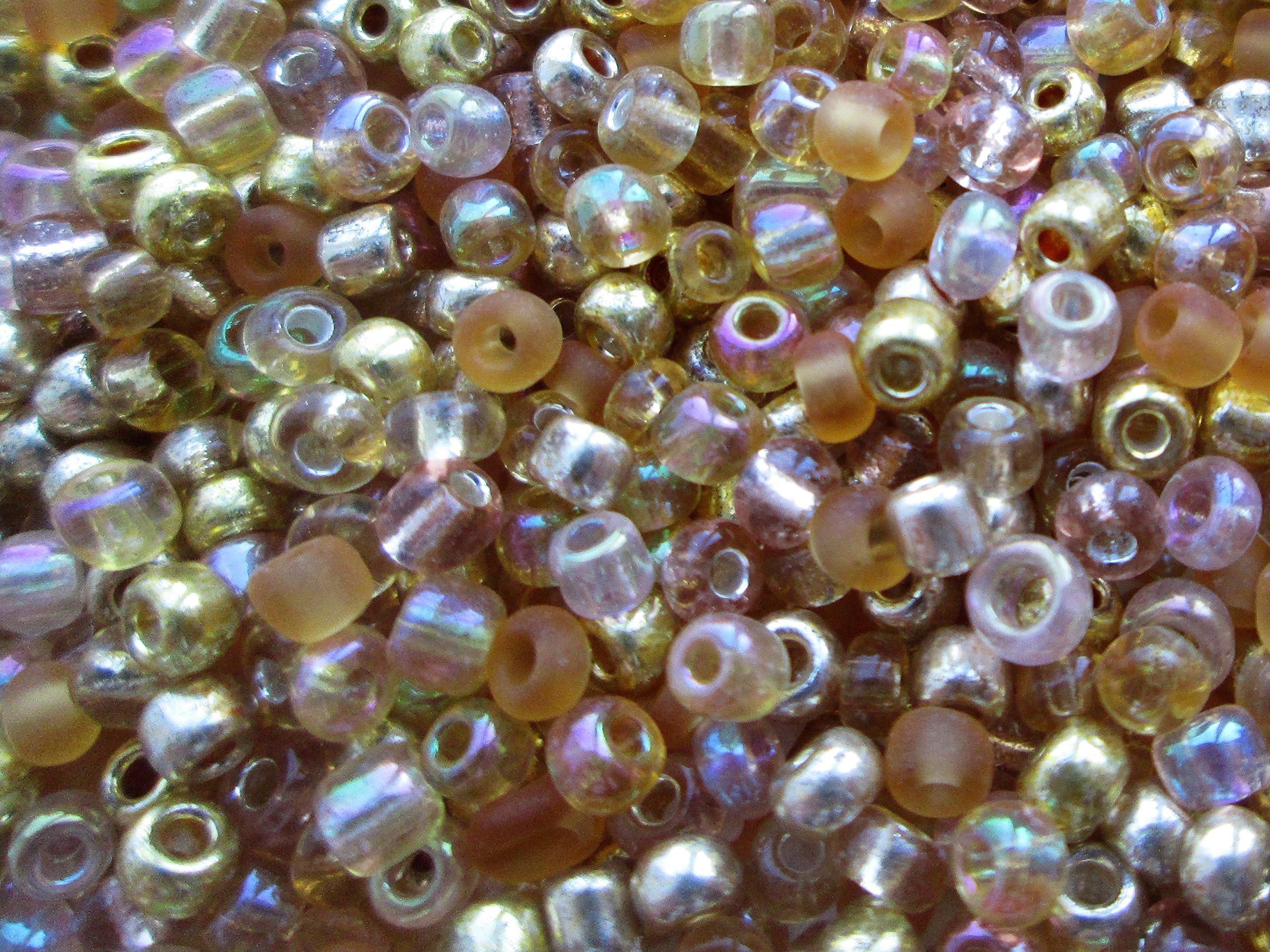 50g (Approx. 1800 Beads) Size 8/0 Seed Beads and Seed Bead Mixes - 1st4Beads (TM) - (Gold Mix)
