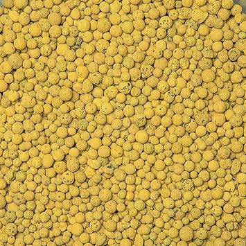 brockytony 4-8 mm. (Pflanzton, Pflanzgranulat, Blähton) 5 Liter. Safran GELB. BT431Y5