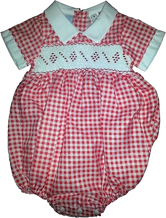 gingham romper baby boy