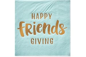 American Greetings 50-Count 5 in. x 5 in. Beverage Napkins, Friendsgiving Party Supplies