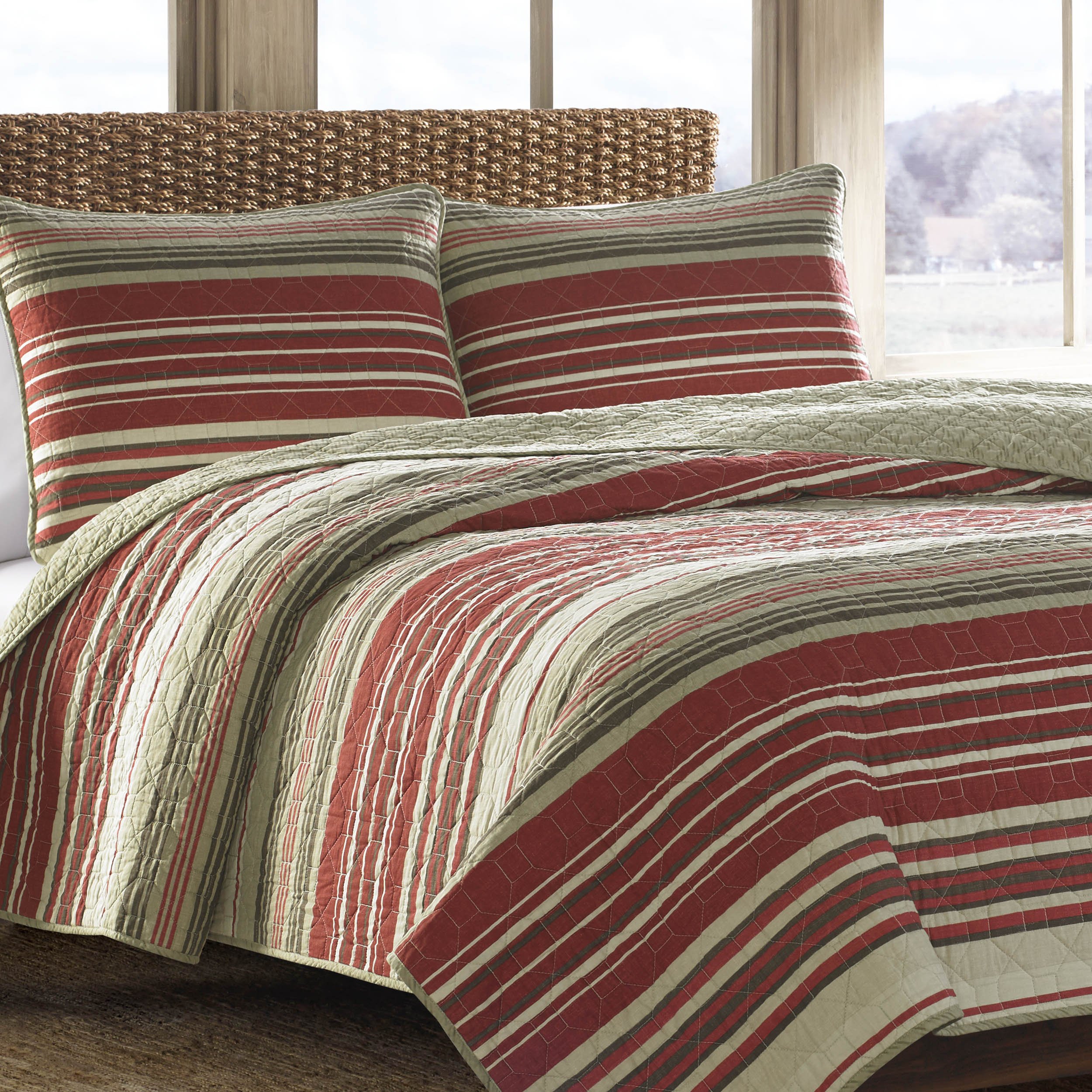 Eddie Bauer Yakima Valley Cotton Quilt Set, Twin, Red eBay