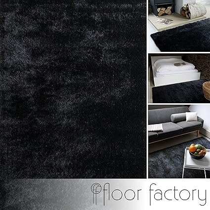 Moderner Teppich Delight anthrazit grau 140x200cm - edler Designer Teppich mit flauschig weichem Flor