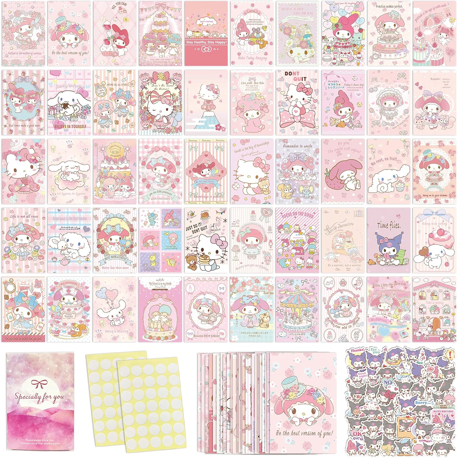 Posters & Prints - ArtBiz 160PCS Anime Wall Collage Kit Aesthetic Pictures, Pink Anime Photo Collection for Teen Girls, Manga Prints, Cute Posters for Room Bedroom Aesthetic