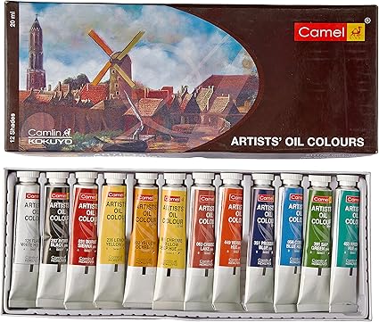 Oil Color Box - 20ml Tubes, 12 Shades 