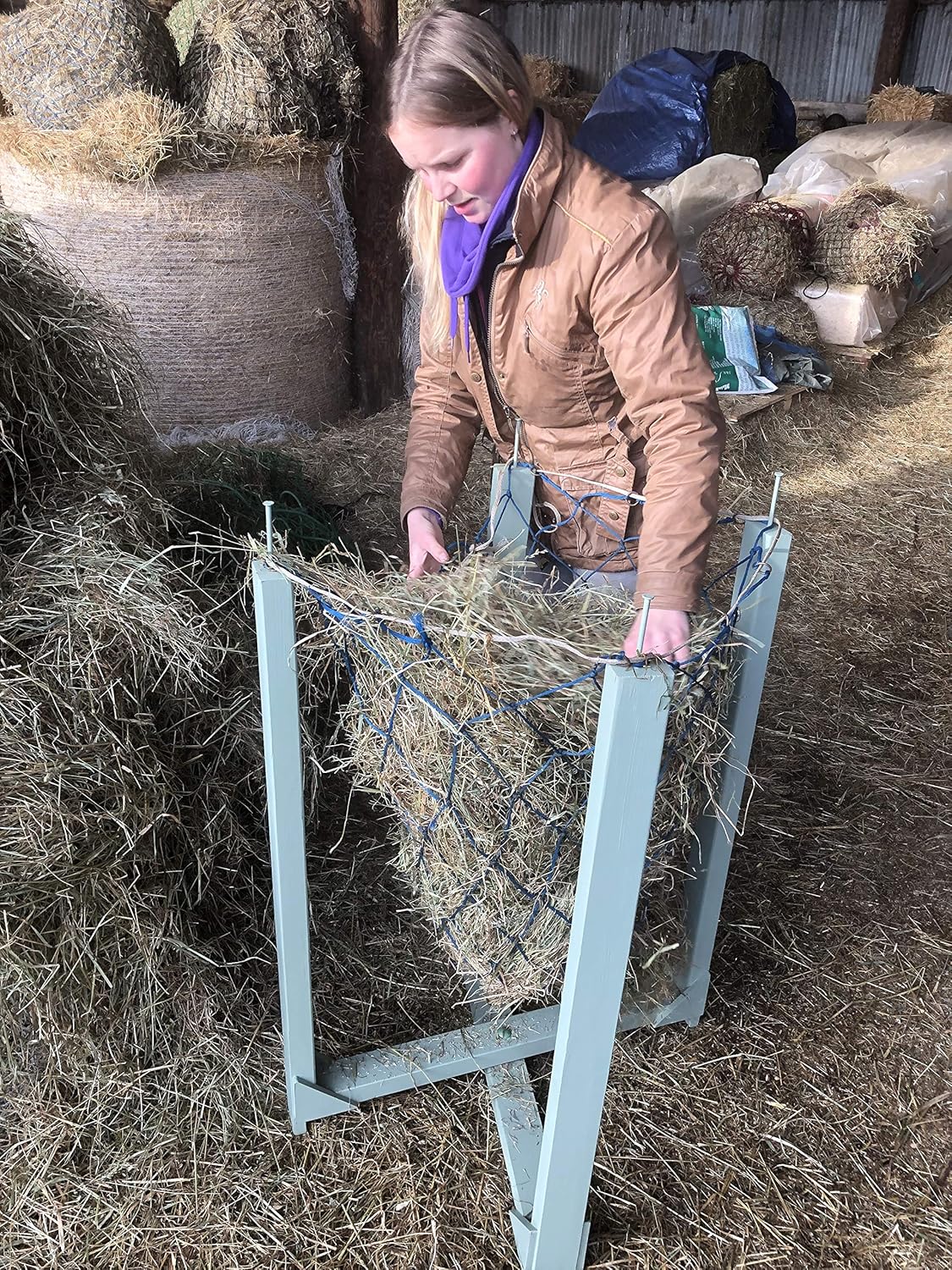 Hay Net Holder Free Standing Pet Supplies Feeding & Watering Supplies Horses