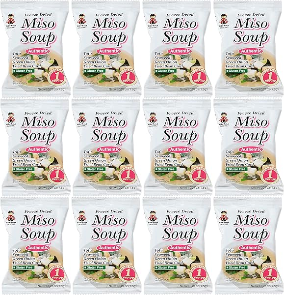 MIKO BRAND FREEZE DRIED AUTHENTIC SOUP MISO, 0.27 OUNCE (PACK OF 12)