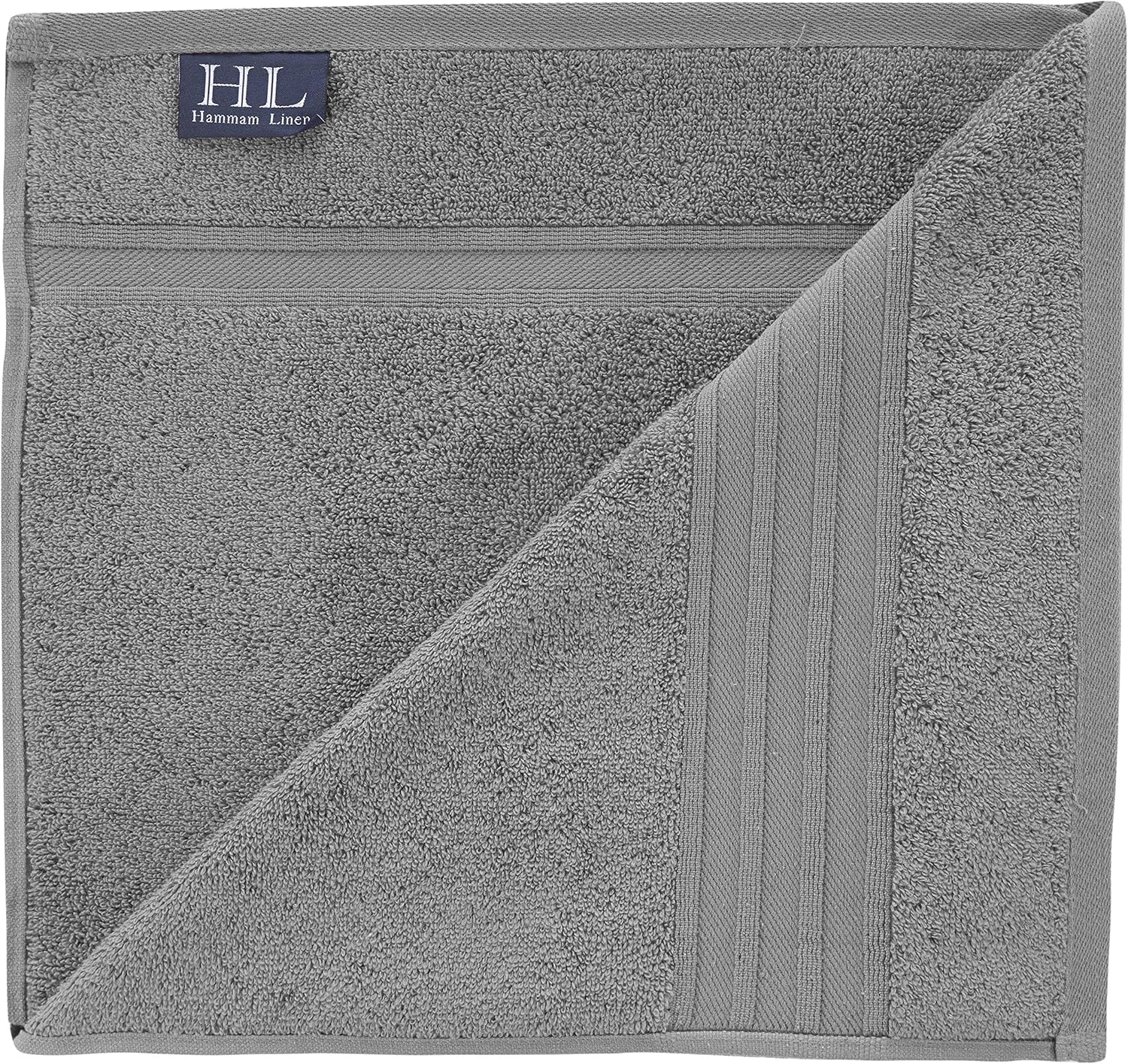 Hammam Linen 100% Cotton 27x54 4 Piece Set Bath Towels Cool Grey Soft and Absorbent, Premium Quality Perfect for Daily Use 100% Cotton Towels: Kitchen & Dining