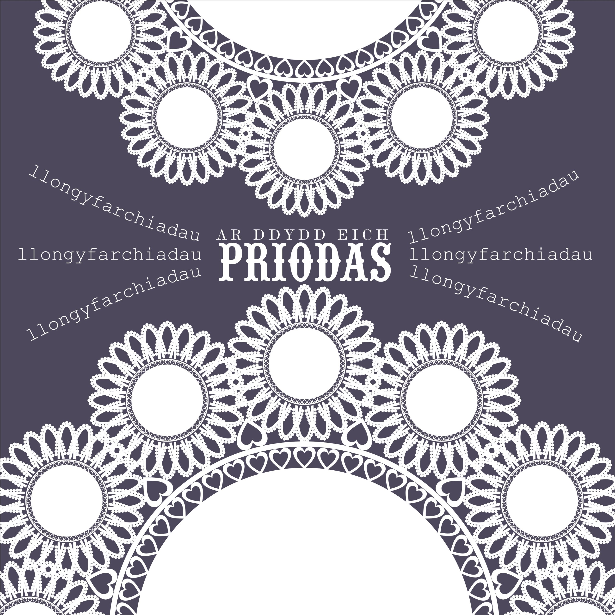 Claire Giles Greeting Cards, Welsh Wedding Card, Doilies, Wedding Congratulations Welsh Language Greeting Card