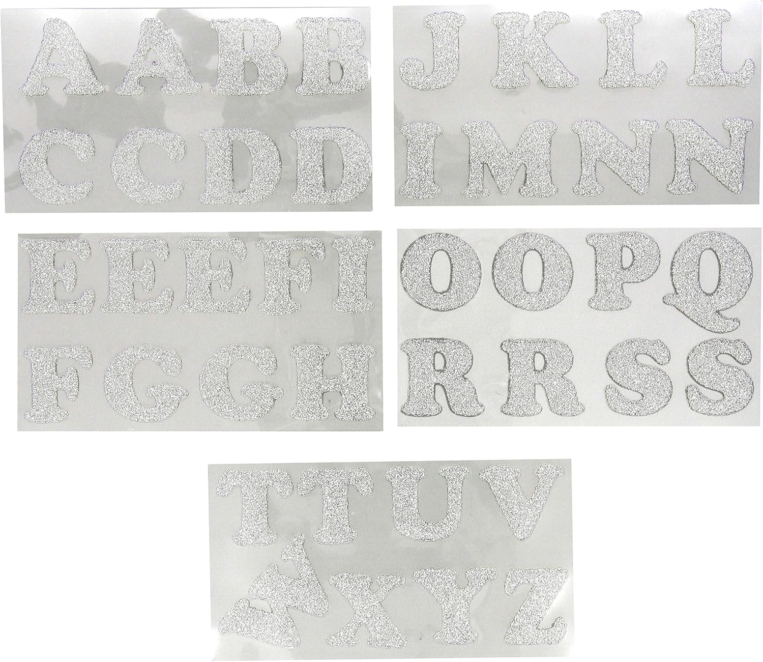 Dritz Soft Flex Iron-On Letters, 1-1/4-Inch, Metallic Silver