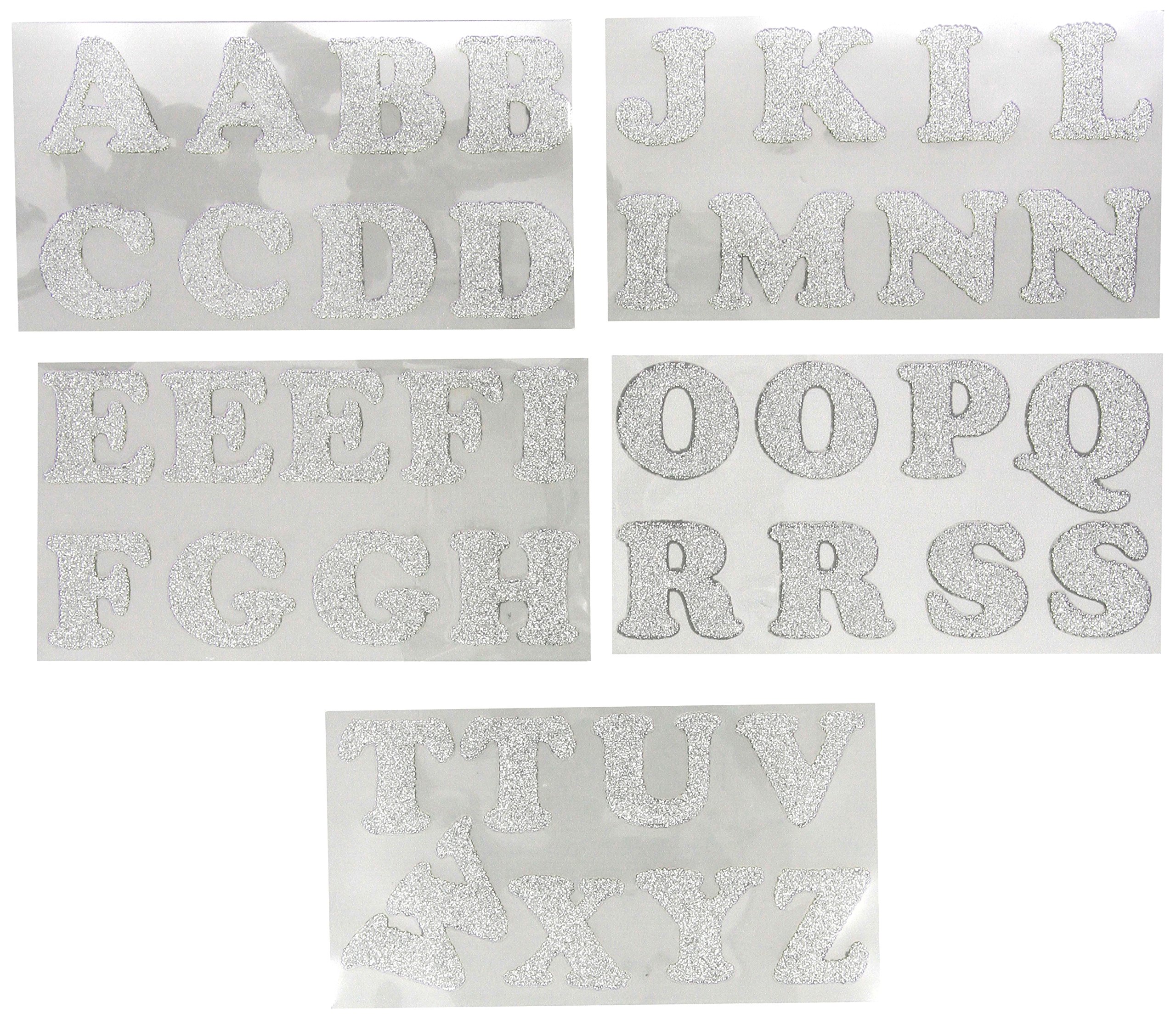 Dritz Soft Flex Iron-On Letters, 1-1/4-Inch, Metallic Silver