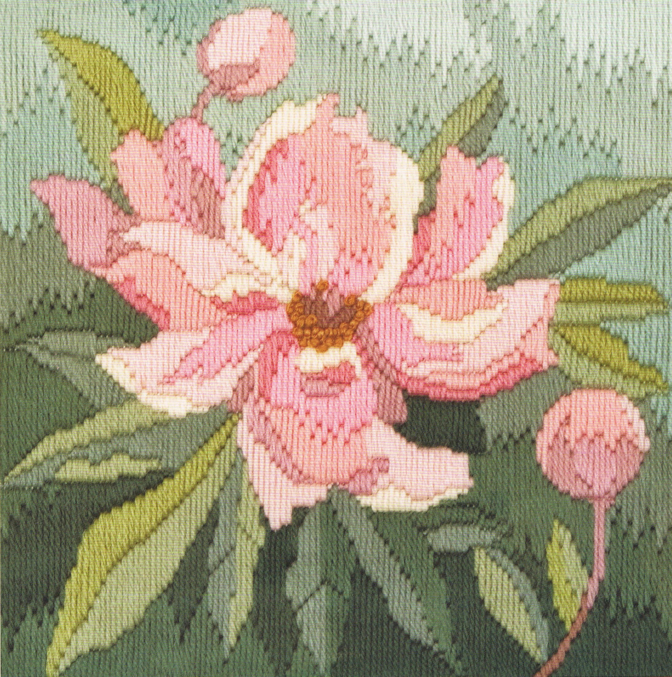 Bothy Threads Long Stitch Kit Peonies, 20.5 x 21.5 cm, DWLSPY, Counted Pattern