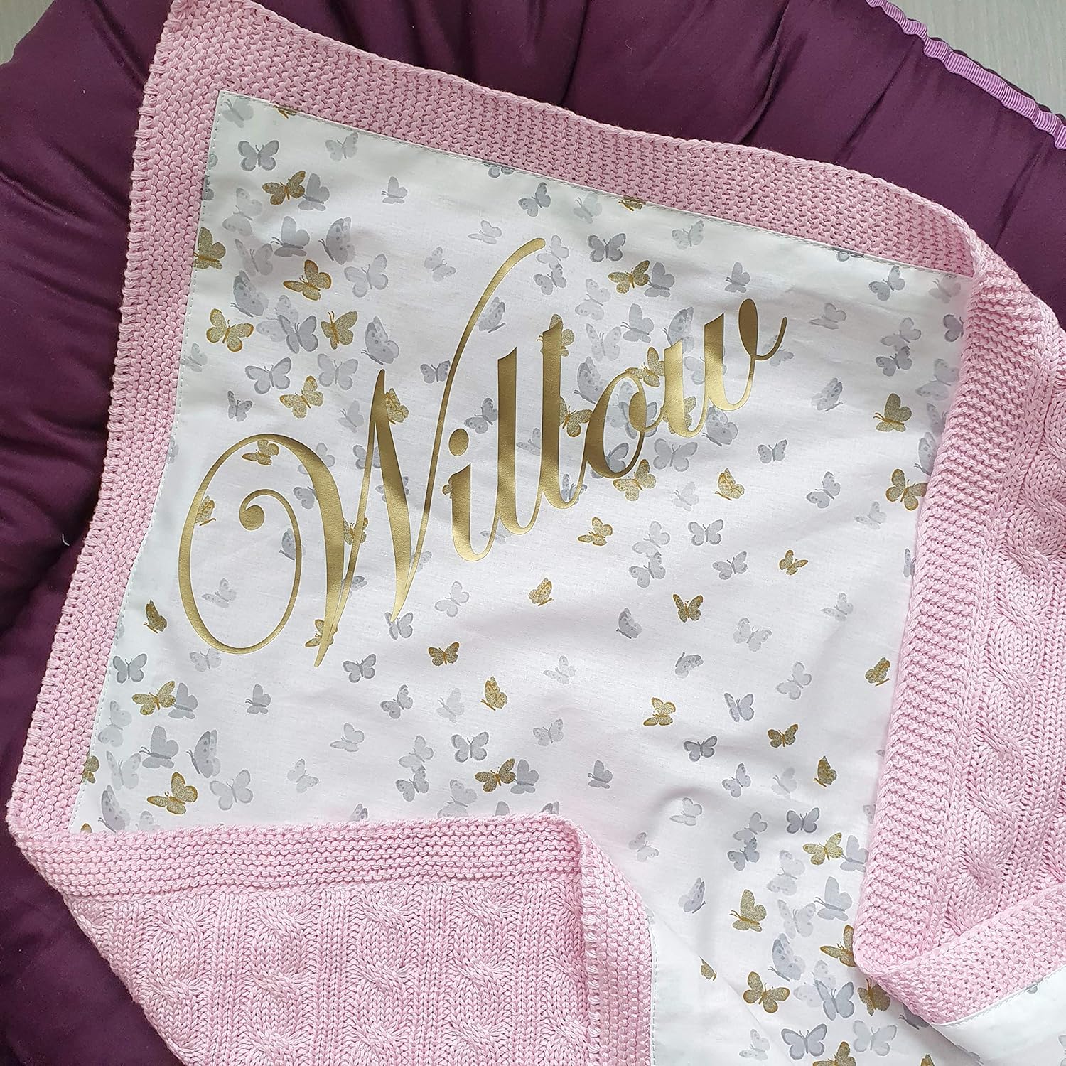 baby girl knitted blanket