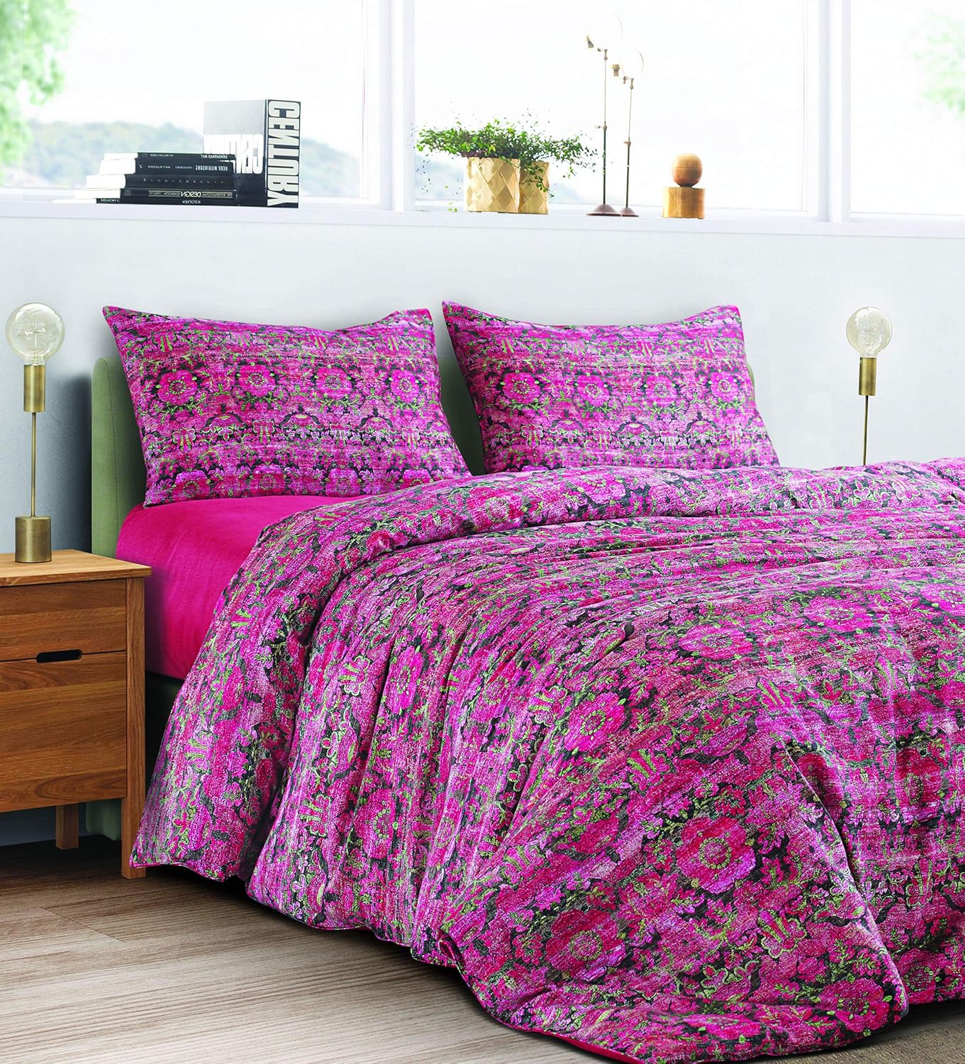 Buy Spread Spain 100 Cotton 400 Tc Super King Size Double Bedsheet