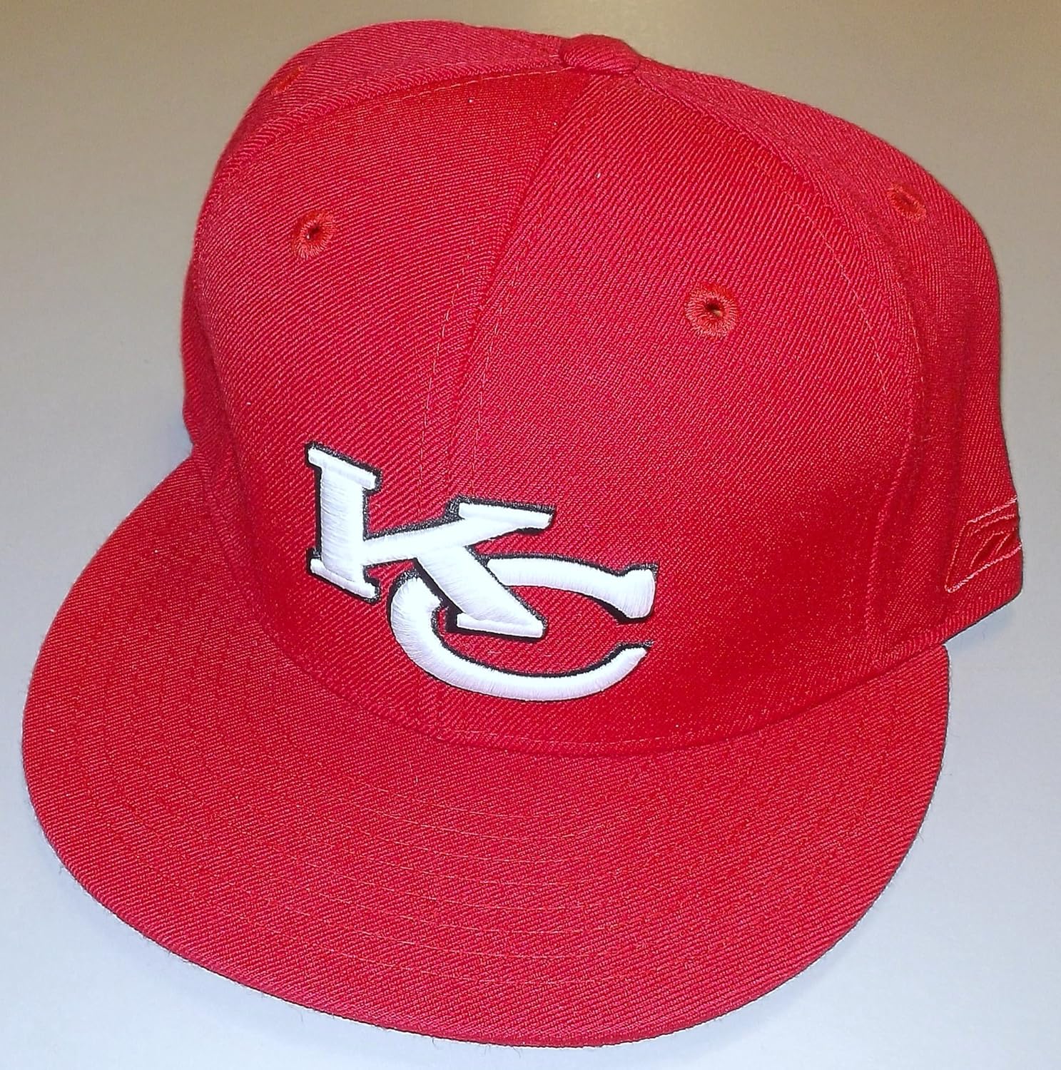 Kansas City Chiefs Fitted Flat Bill Reebok Hat Size 71/4