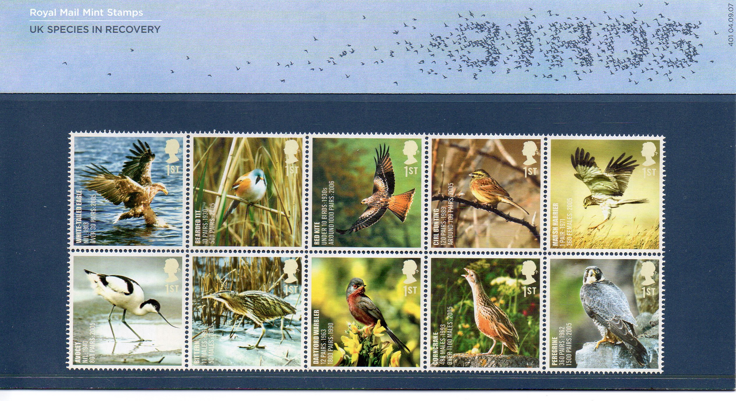 2007 BIRDS Stamp Presentation Pack