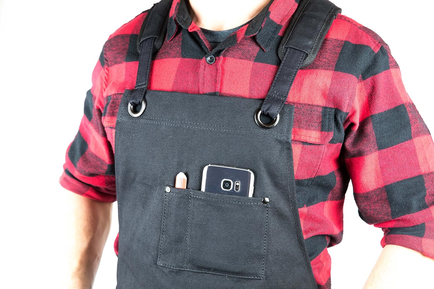 Hudson Durable Goods - Deluxe Edition - Waxed Canvas Tool Apron - Black, Black - Deluxe Edition, Adjusts: M to XXL - Image 4
