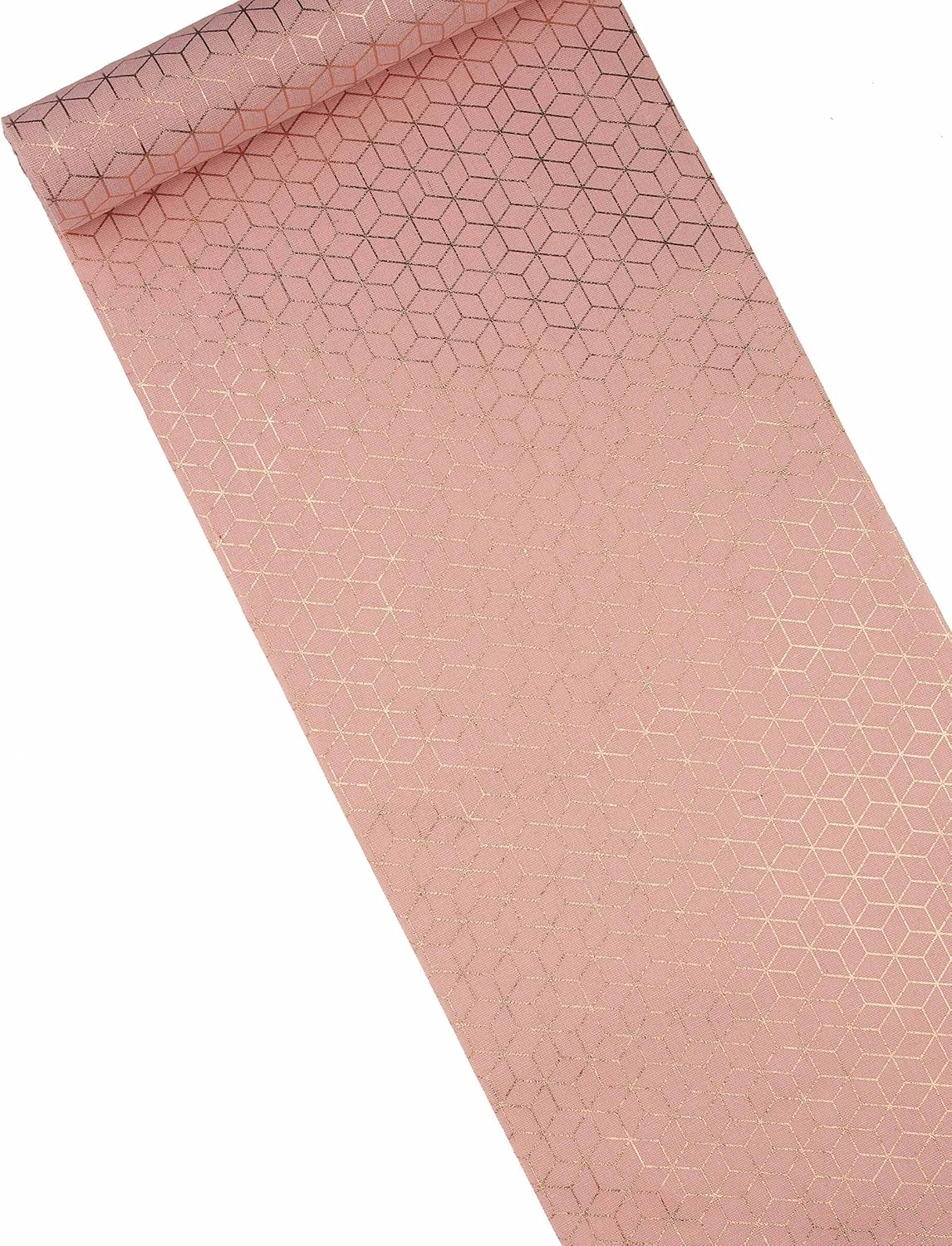 Santex 5633-19-30 Cement Tile Table Runner, Copper, Pink