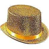 Dress Up America Top Hats for Adults - Shiny Tuxedo Hat for Men and Women - Costume Magician Hat