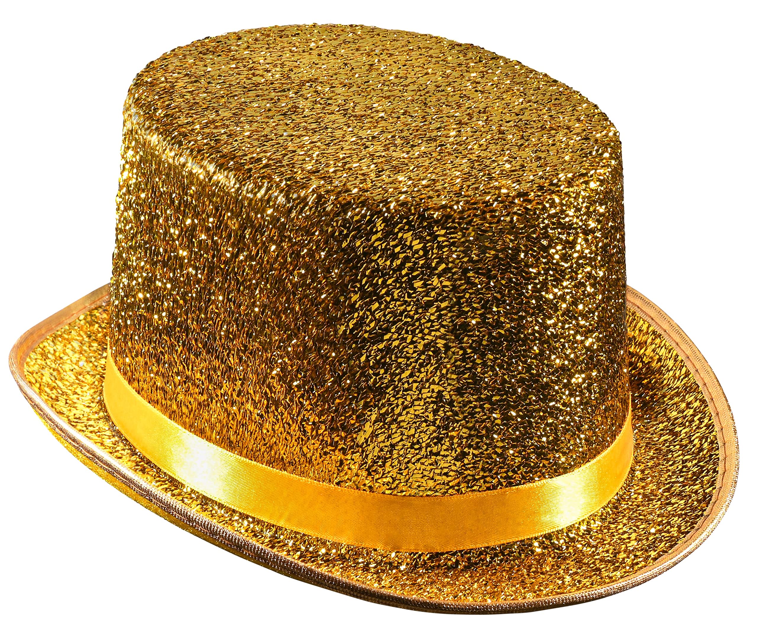 Dress Up America Top Hats for Adults - Shiny Tuxedo Hat for Men and Women - Gold Costume Magician Hat