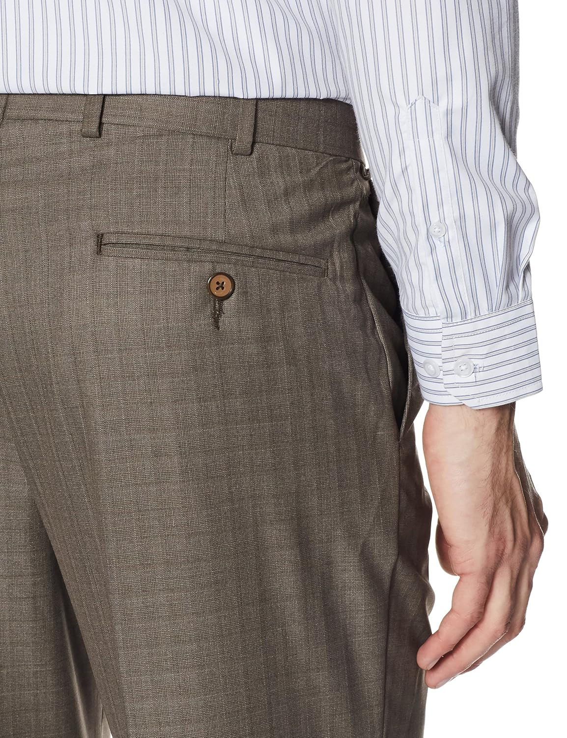 park avenue men's pleat-front fit formal trousers