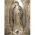 Our Lady Of Guadalupe Body Portrait Engraved (8"x10") Gold Foil - Religious Wall Art Laminated Print Unframed Poster Home Decoration Arte Diseño Piezas Maestras