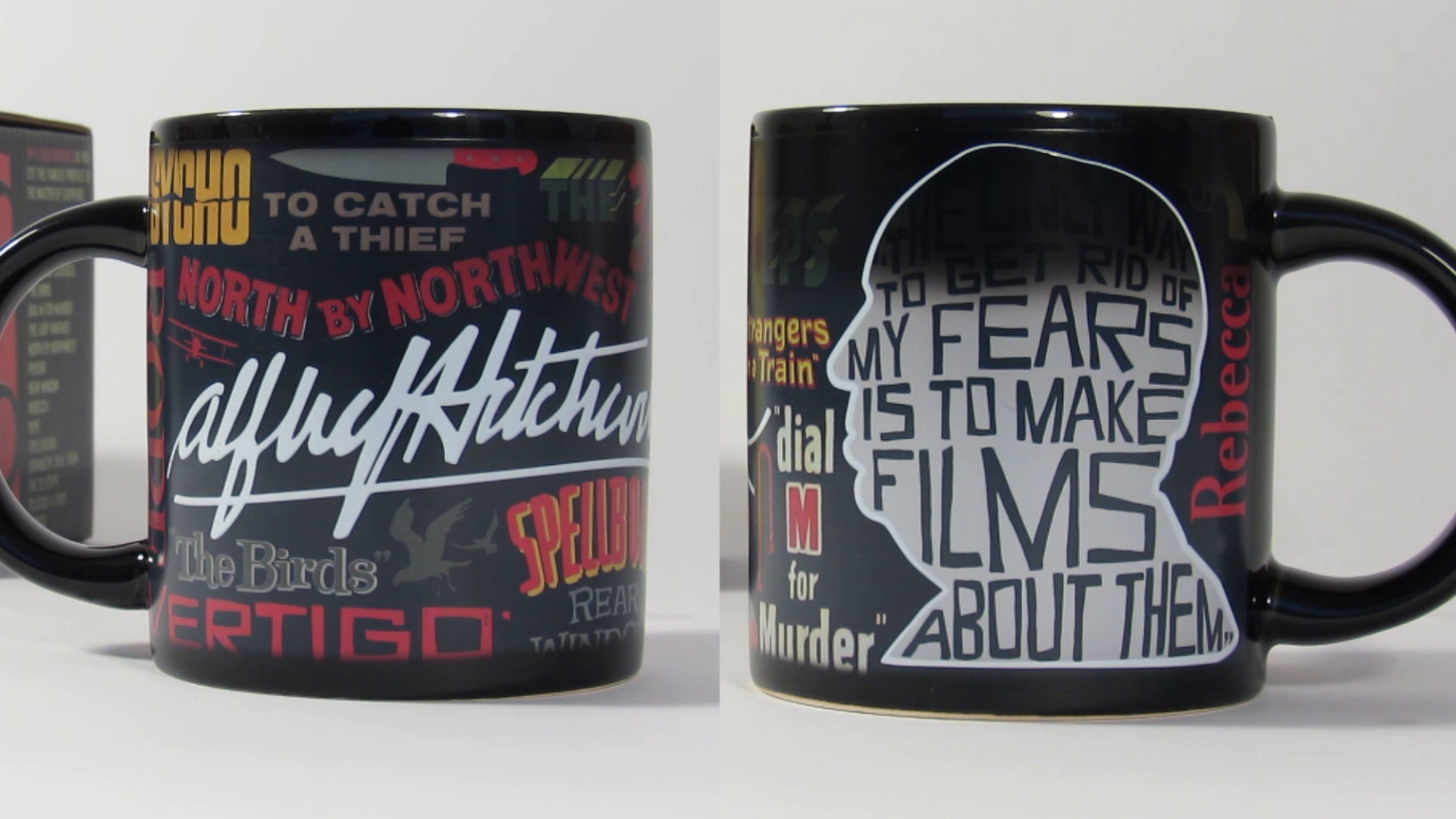 Amazon.com | The Unemployed Philosophers Guild Heat Changing Alfred  Hitchcock Movie Titles Mug - Add Coffee and Famous Films Appear, Comes in  Fun Box, 12 oz.: Coffee Cups & Mugs