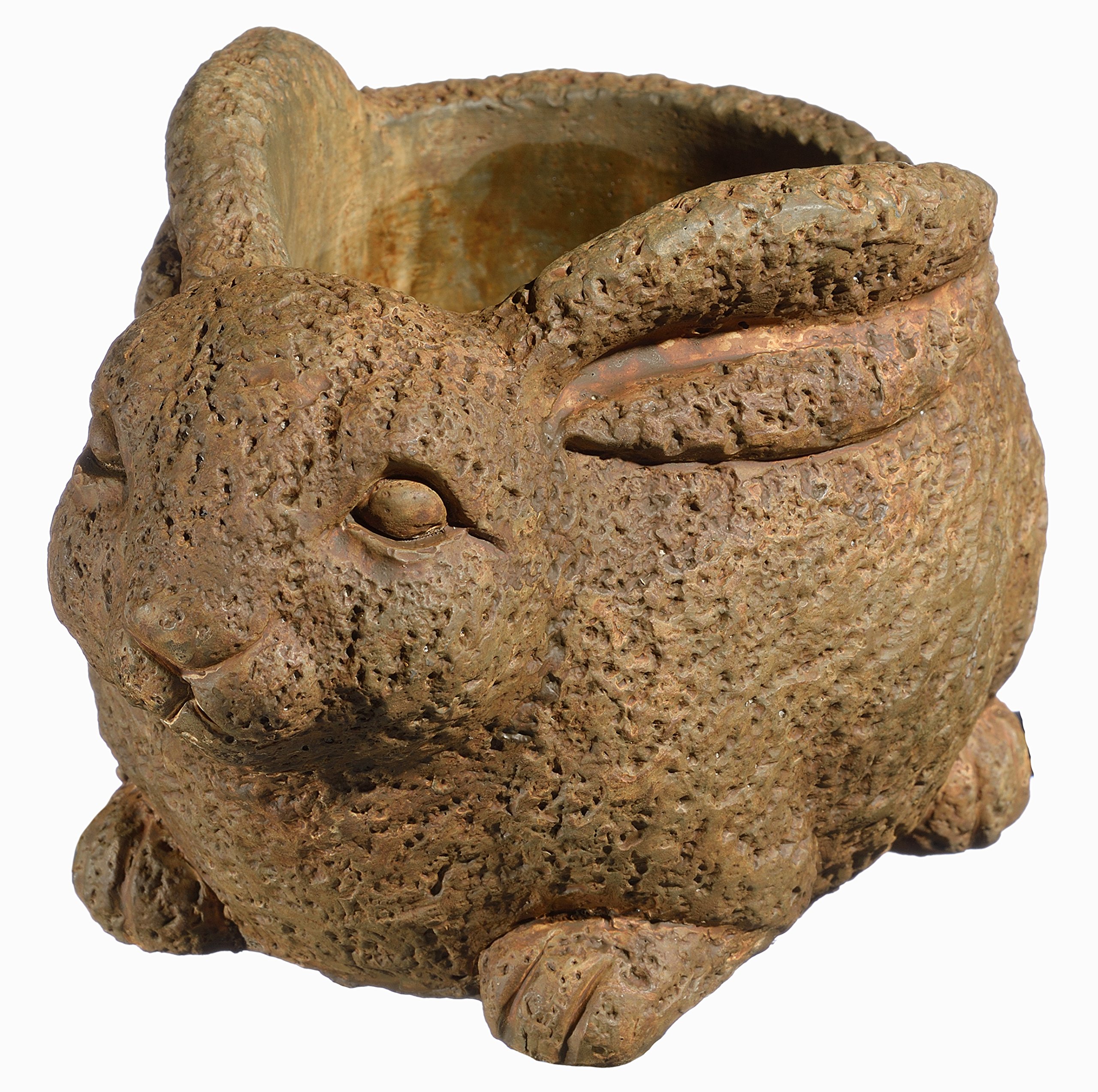 Classic Home and Garden Rabbit Planter, Cement, Rust, L