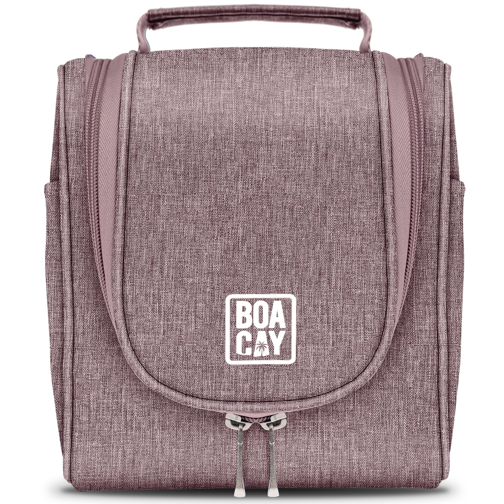 BOACAY Hanging Travel Toiletry Bag for Women & Men, Makeup Bag, Shower & Wash Bag, Organiser Kit for Cosmetics, Essentials, Travel Accessories (M) Coffee with Milk Brown