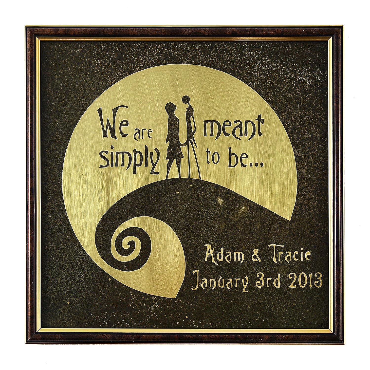 Nightmare Before Christmas Wedding Gift. Valentine's, Personalized, Jack and Sally